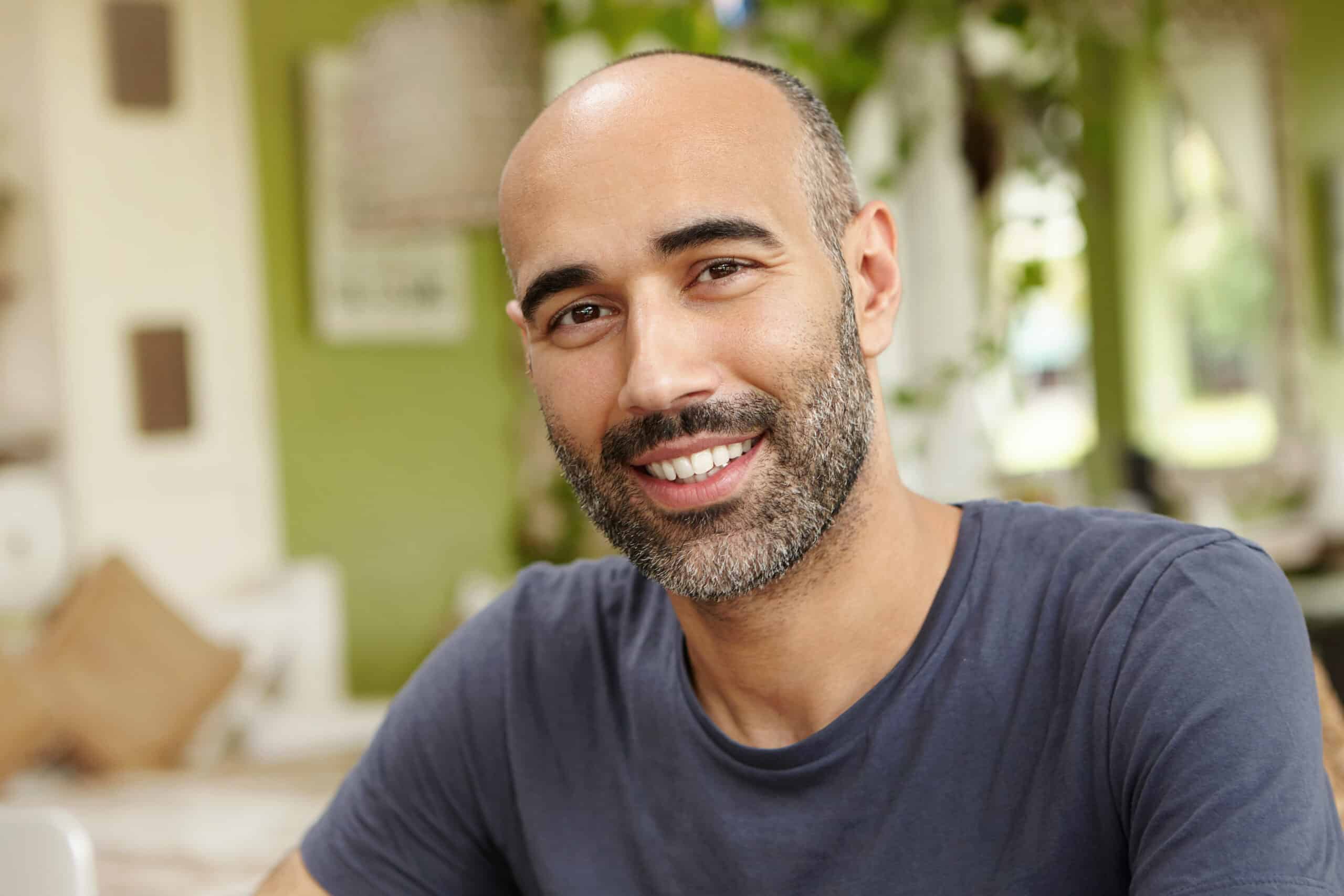 People,And,Lifestyle,Concept.,Happy,Middle-aged,Unshaven,Man,Wearing,Casual